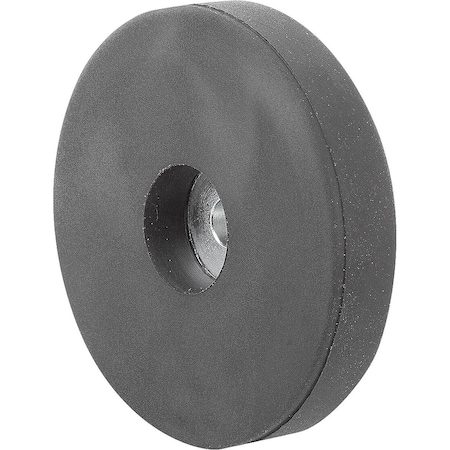 Magnet Shallow Pot Magnet M05 Ndfeb, Round, Comp:Rubber, Comp:Black, D=66